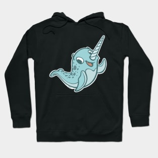 Happy Little Narwhal Waves Hi! Hoodie